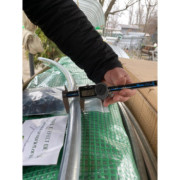 Solar gradina cu schelet metalic 8 x 3 m cu ferestre de aerisire