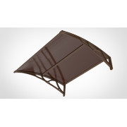 COPERTINA CU BRATE DE ALUMINIU, ACOPERITA CU POLICARBONAT, 100 cm latimeX150 CM lungime