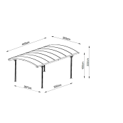 CARPORT 443X303X188/222CM