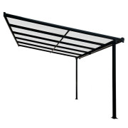 PERGOLA PENTRU PERETE, ACOPERITA CU POLICARBONAT, 312X254X206/250 CM