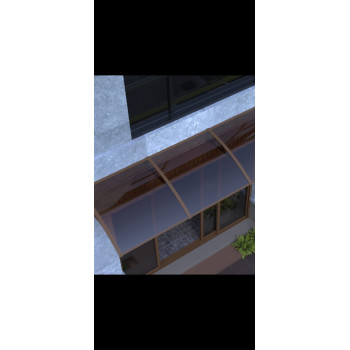 COPERTINA CU BRATE DE ALUMINIU, ACOPERITA CU POLICARBONAT PLIN 2.7MM (PLEXIGLAS), 100 cm latimeX200 CM lungime