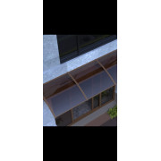 COPERTINA CU BRATE DE ALUMINIU, ACOPERITA CU POLICARBONAT PLIN 2.7MM (PLEXIGLAS), 100 cm latimeX200 CM lungime